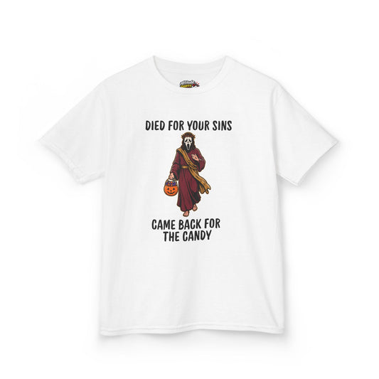 Color: White | Died for Your Sins, Came Back for the Candy Kids Tee