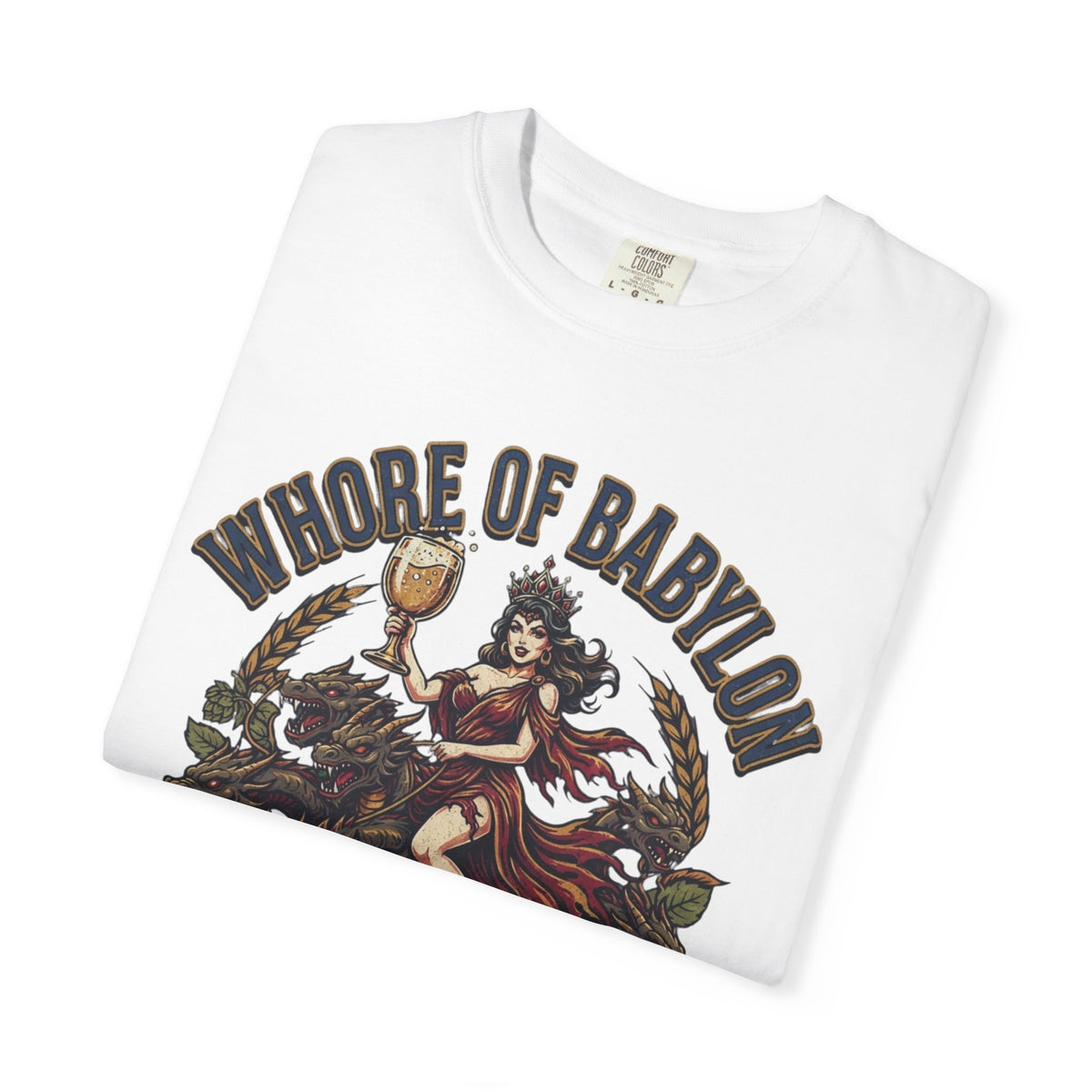 "Good Book Series Whore of Babylon" Unisex Garment-Dyed Tee