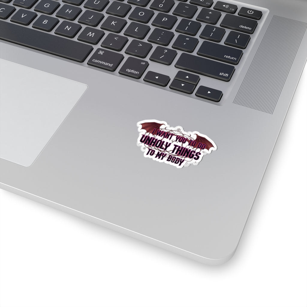 Unholy Things – Sin Responsibly | Kiss-Cut Sticker — AttitudeShirts