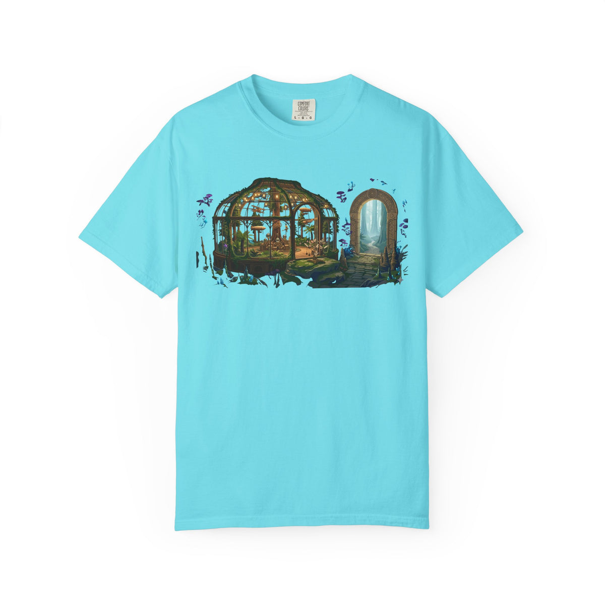 Color: Lagoon Blue | Terrarium Unisex Garment-Dyed Tee