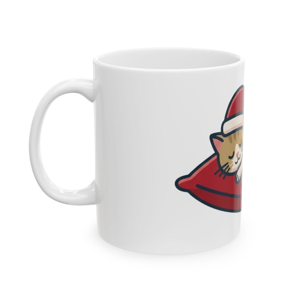 "Deck The Halls And Take A Nap" White Ceramic Mug — Graphic