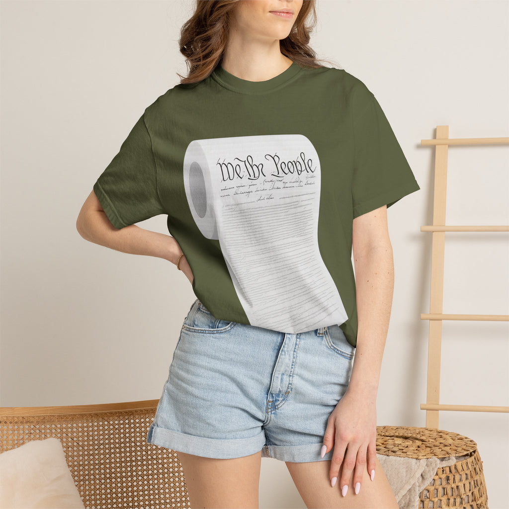 "Toilet Paper Constitution"  Unisex Garment-Dyed T-shirt