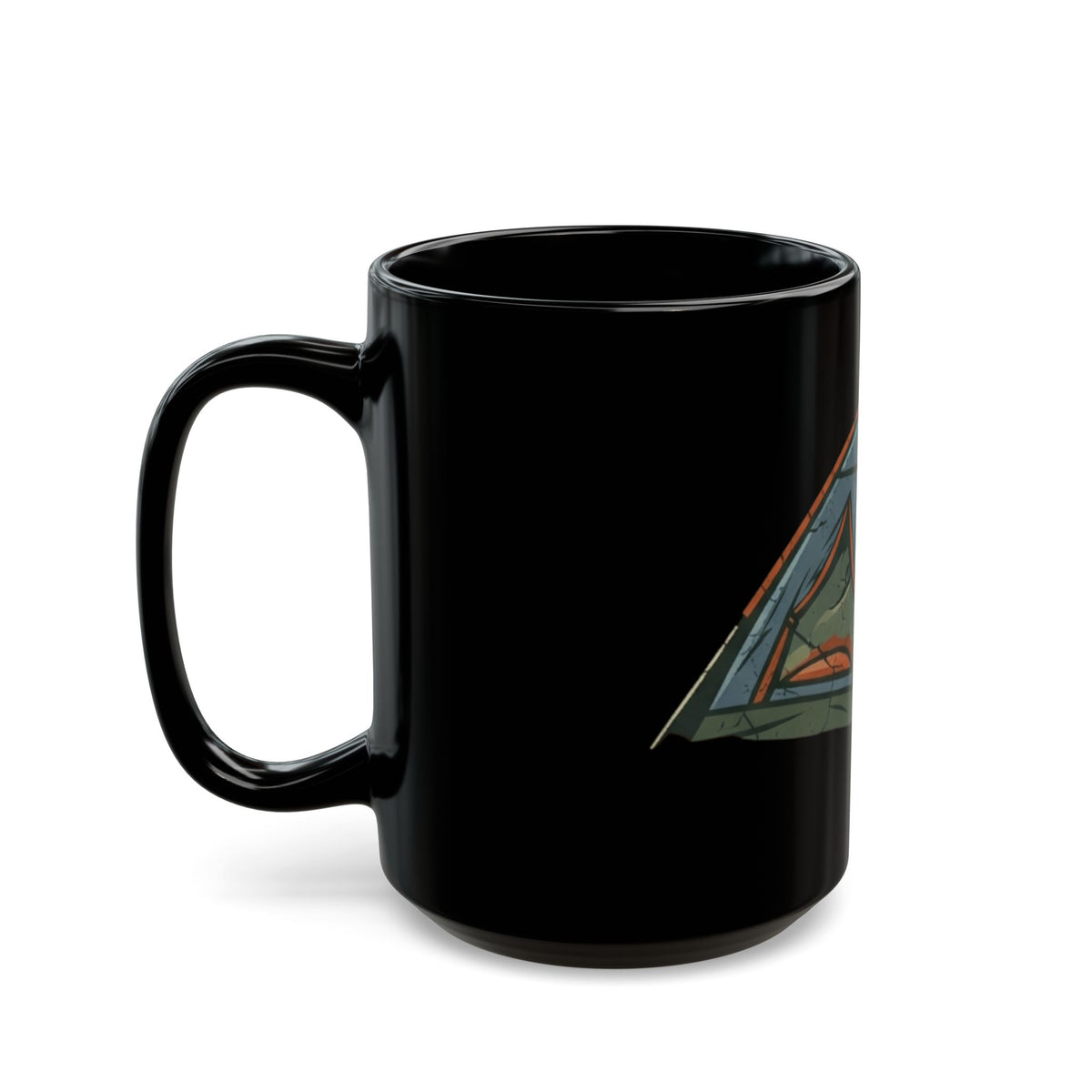 "Pitching A Tent Is My Only Cardio" Black Ceramic Mug — Graphic