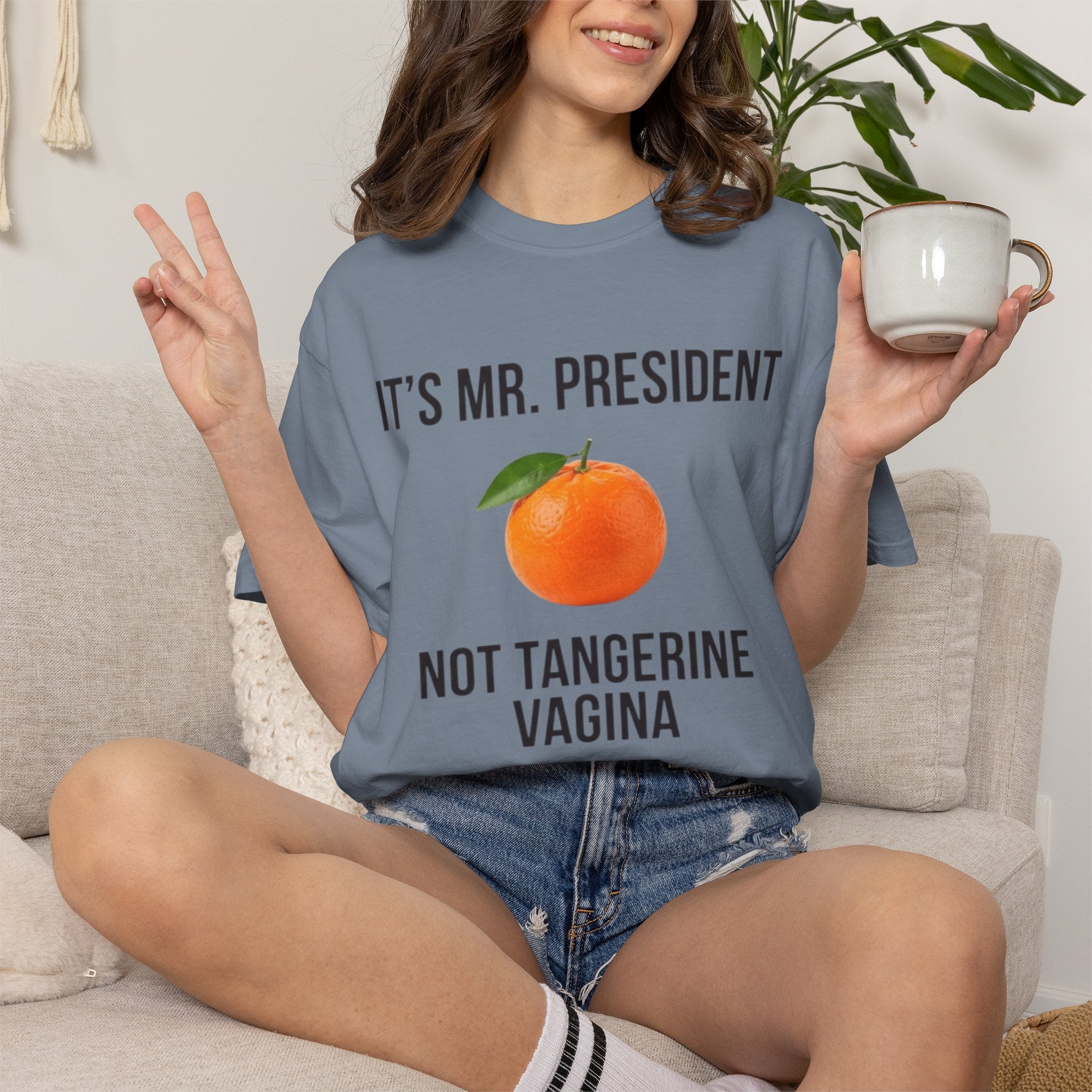 "Tangerine Vagina" Unisex Garment-Dyed Tee