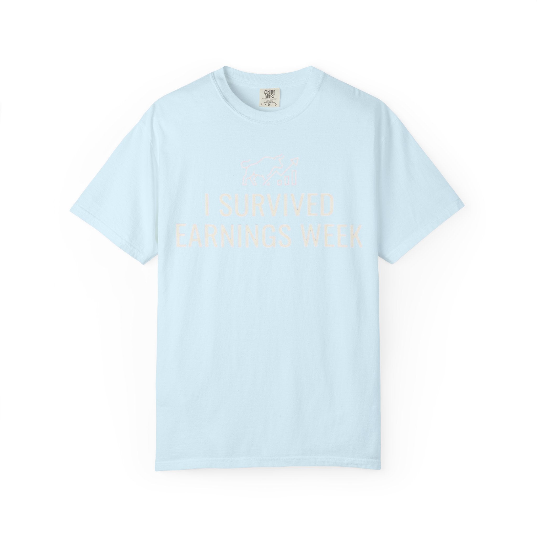 "I Survied Earnings Week" Unisex Garment-Dyed Tee