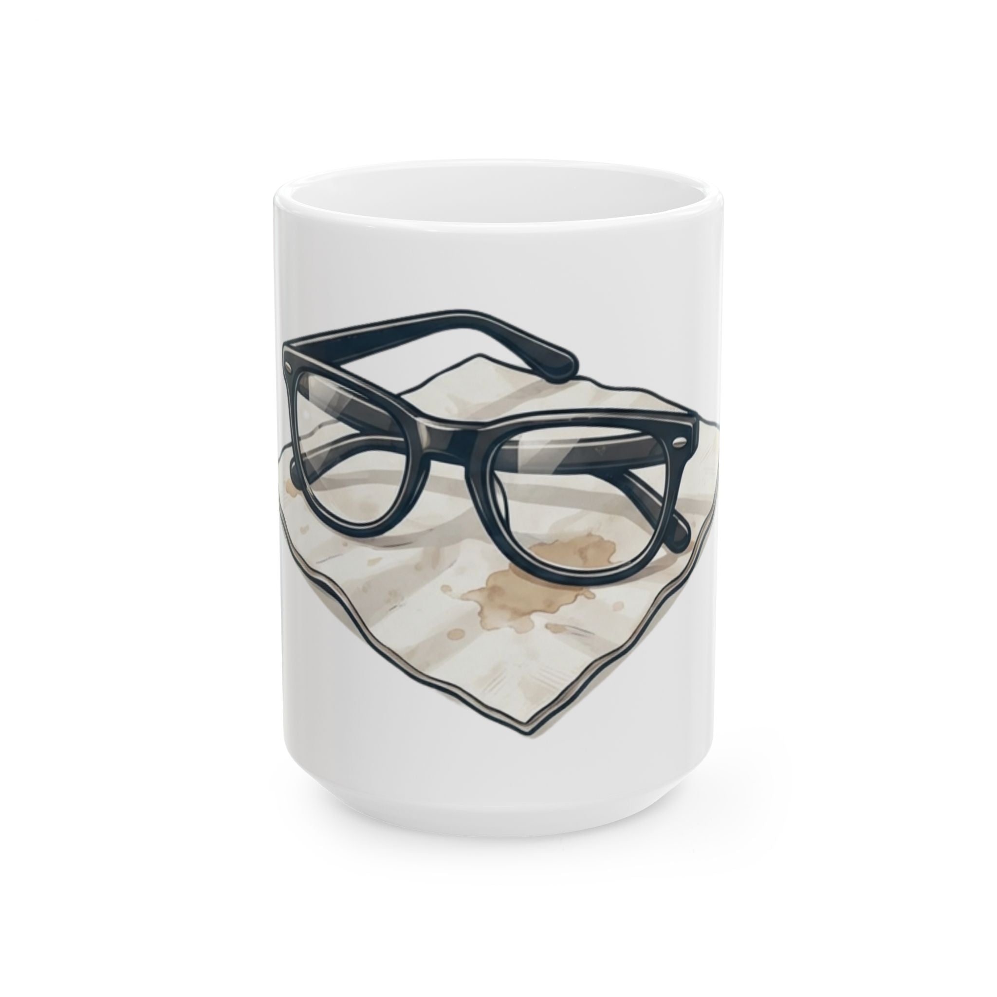 "Alibi Amber Ales" White Ceramic Mug — Graphic
