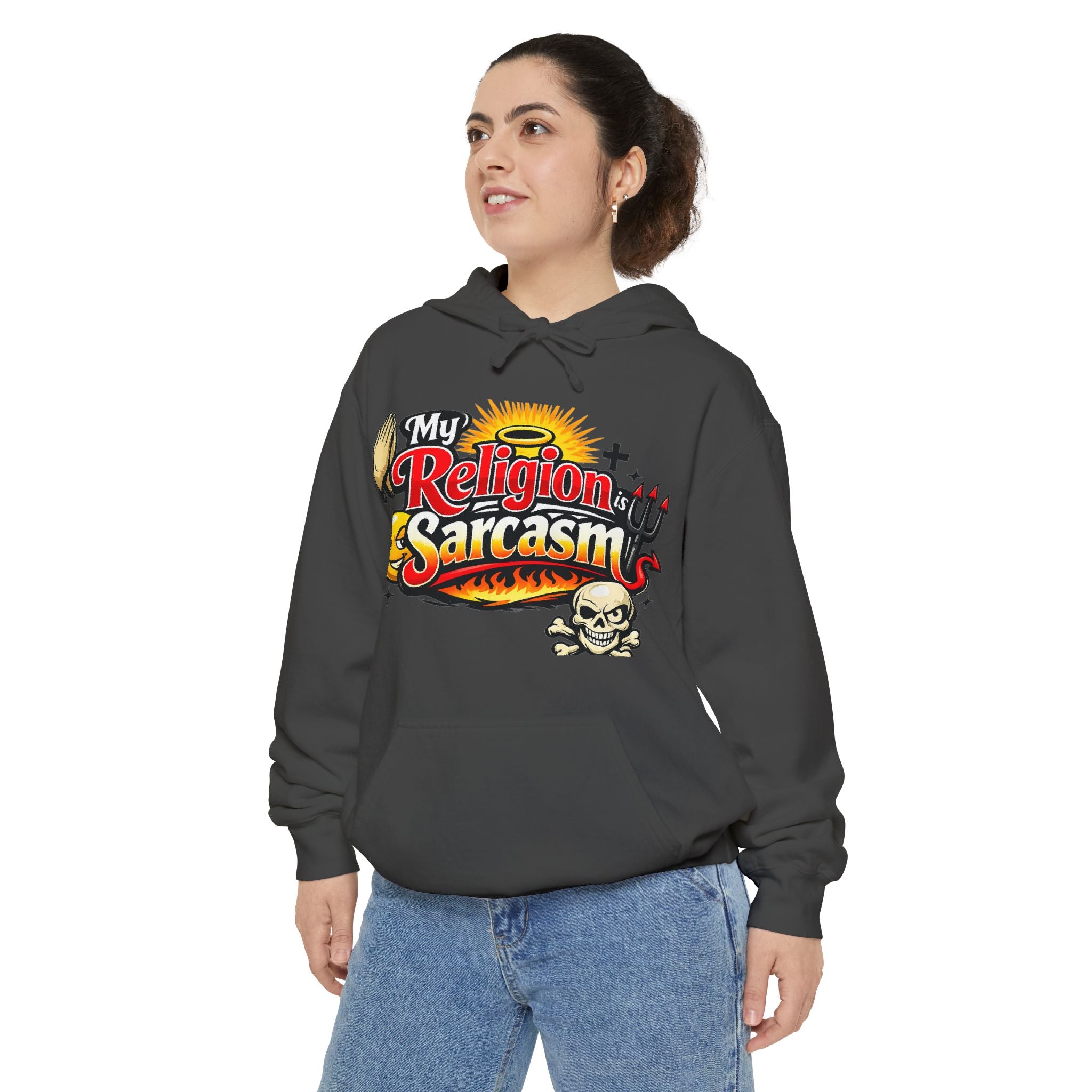 Sarcasm is My Savior | Garment-Dyed Hoodie — AttitudeShirts