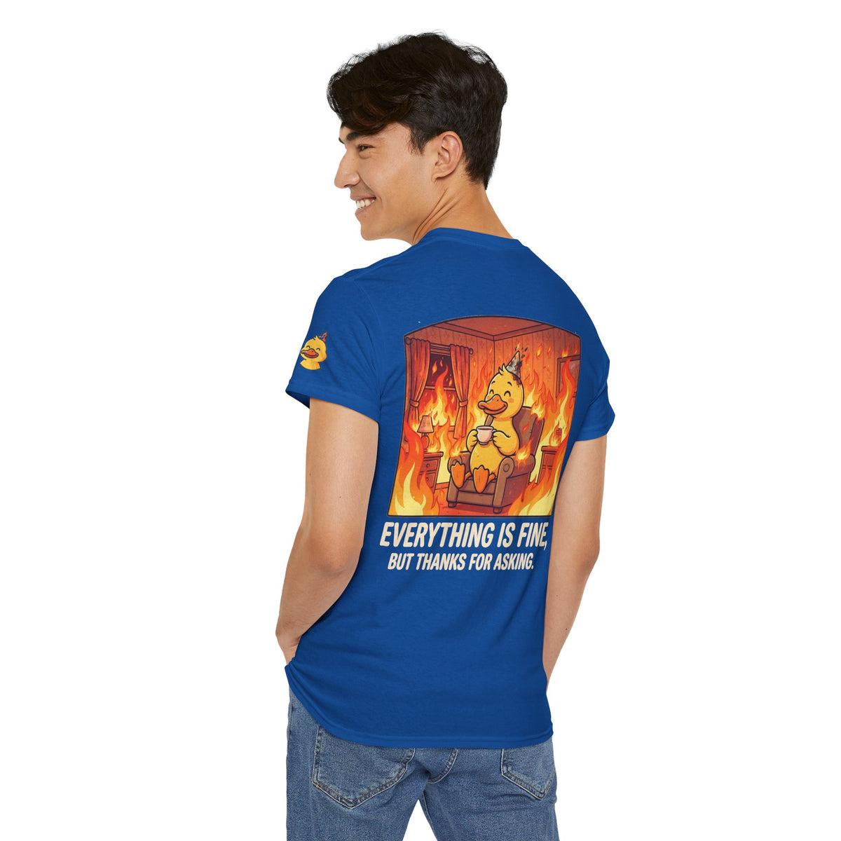 Color: Royal | Everything Is Okay Premium Graphic Tee