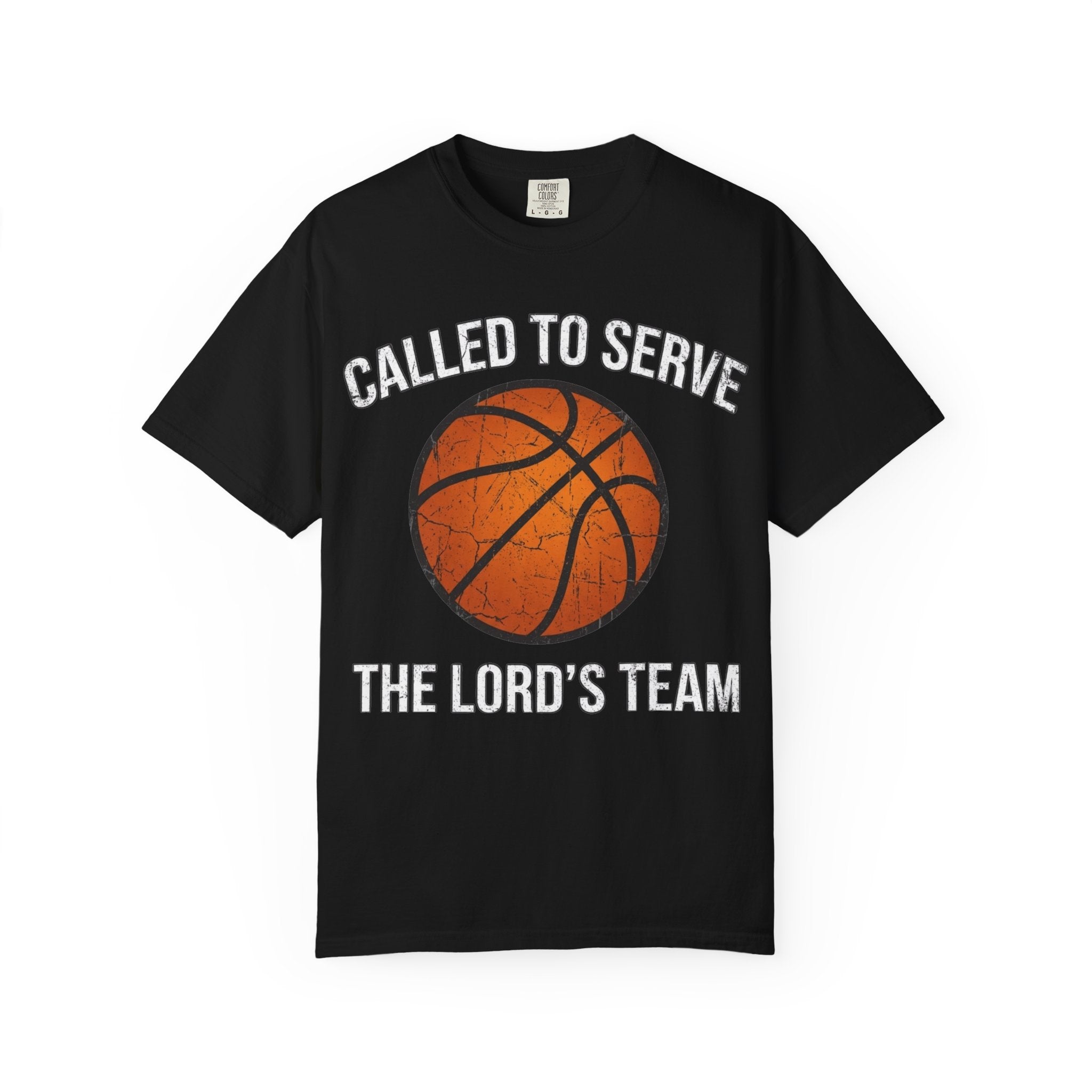 Called To Serve The Lord's Team Christian Basketball T-Shirt - Distressed Religious Sports Tee for Men and Women
