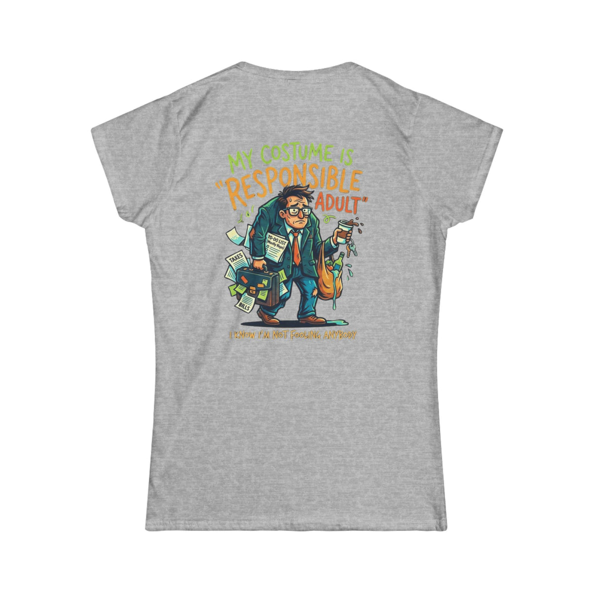 Color: Sport Grey | Responsible Adult Costume Women's Tee