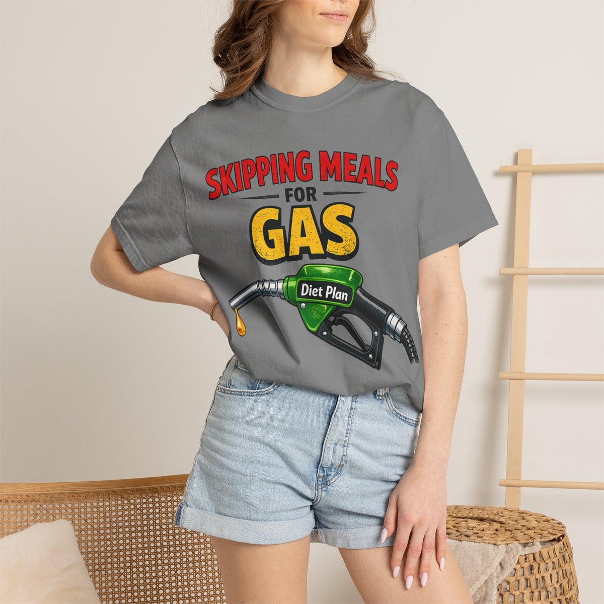 Color: Grey | The High-Octane Diet Plan Unisex Garment-Dyed T-shirt