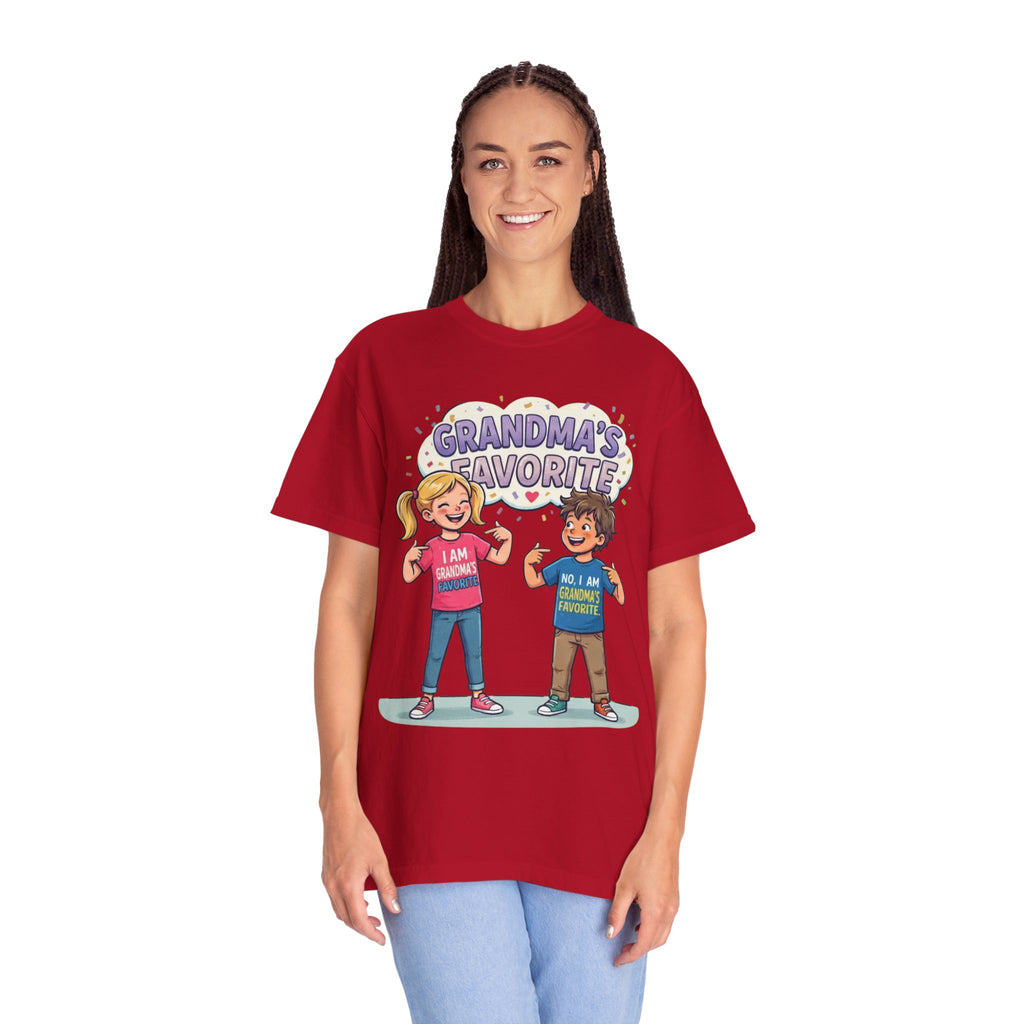 "Grandma's Favorite" Unisex Garment-Dyed Tee