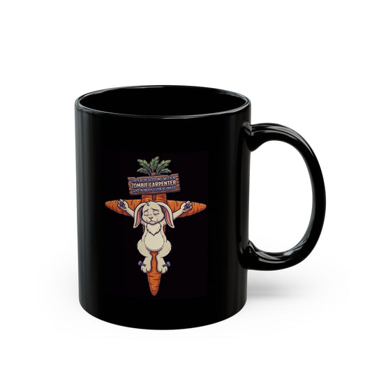 "Zombie Carpenter" Black Ceramic Mug