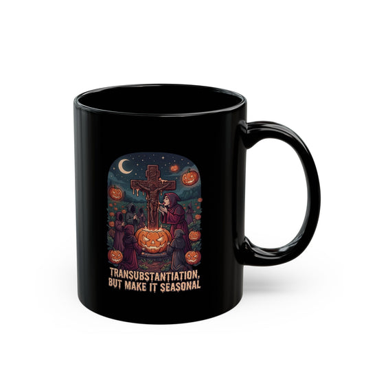 "Seasonal Transubstantiation" Black Ceramic Mug