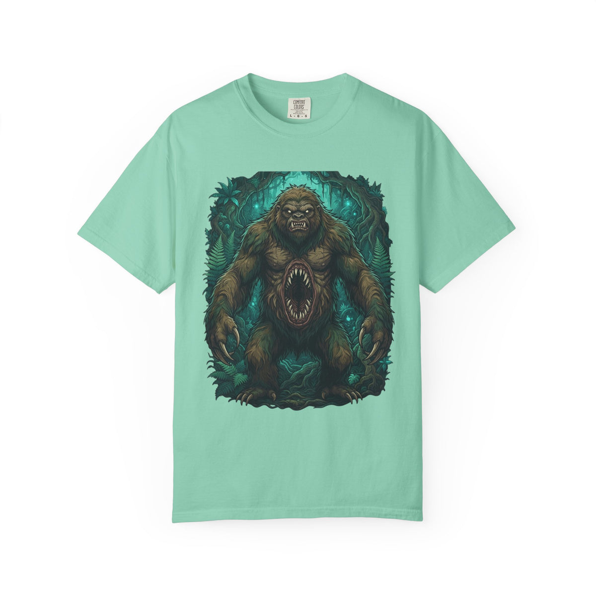 Color: Island Reef | Mapinguari (Amazon Rainforest) Unisex Garment-Dyed Tee