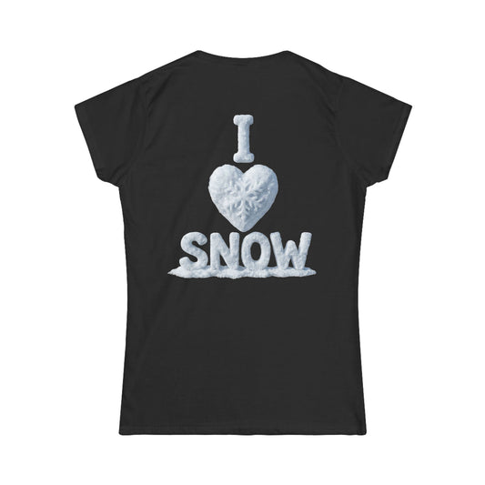 Color: Black | I Love Snow Women's Tee