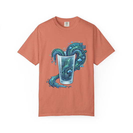 "Glass of Data" Unisex Garment-Dyed T-shirt
