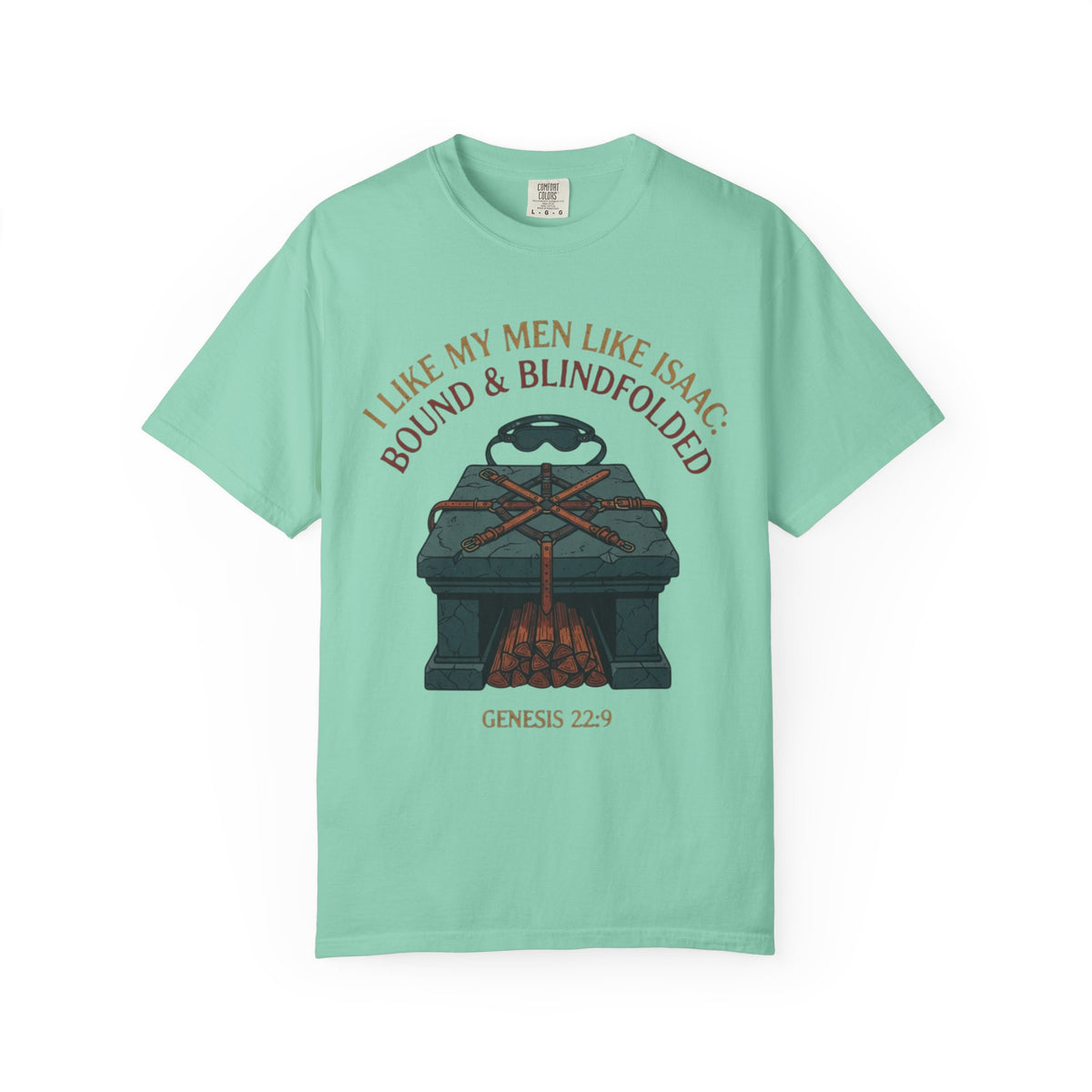 "Good Book Series Bound & Blindfolded" Unisex Garment-Dyed Tee