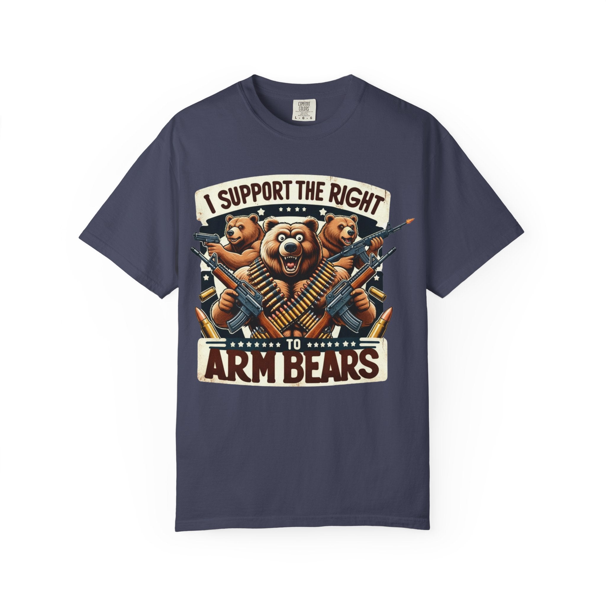 "The Right to Arm Bears (Tactical Trio)" Unisex Garment-Dyed T-shirt