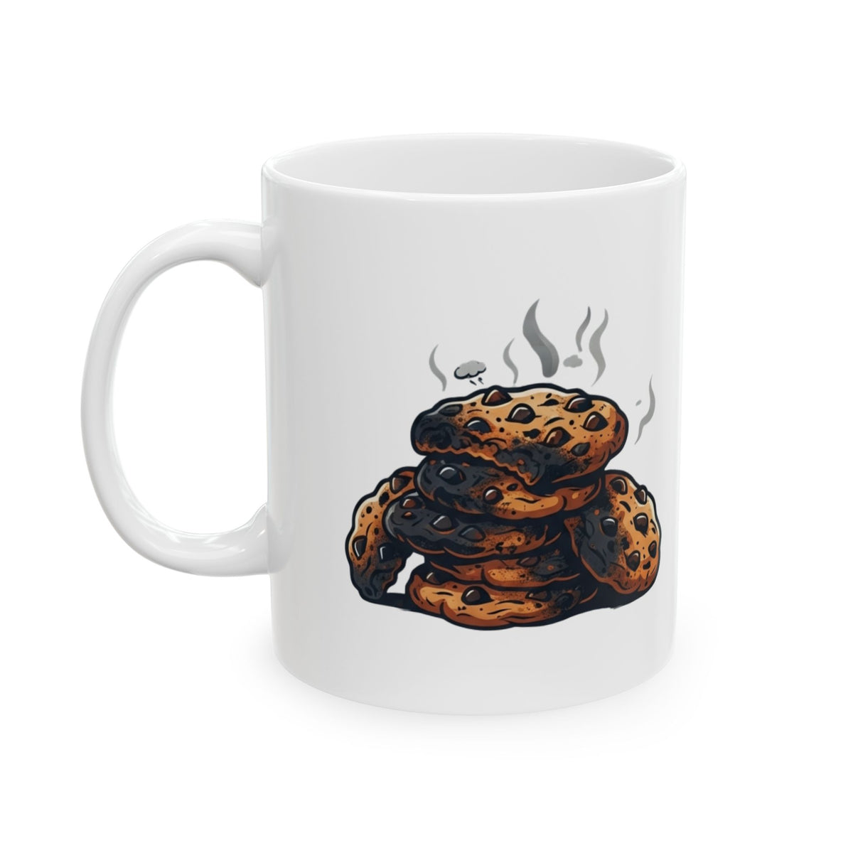"Eat Drink And Be Grumpy" White Ceramic Mug — Graphic