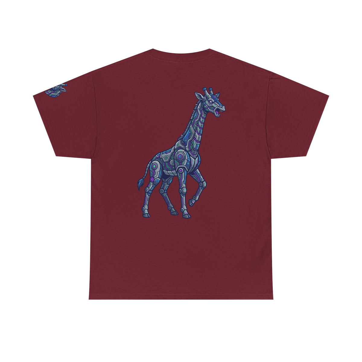 Color: Garnet | Cyber Giraffe Premium Graphic Tee