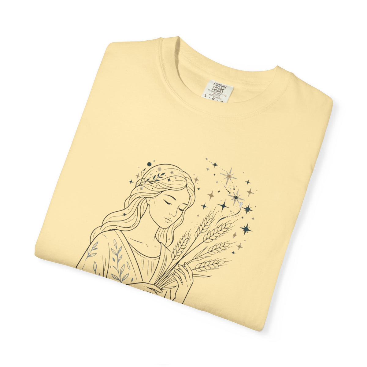 "Virgo The Wheat Maiden" Unisex Garment-Dyed Tee