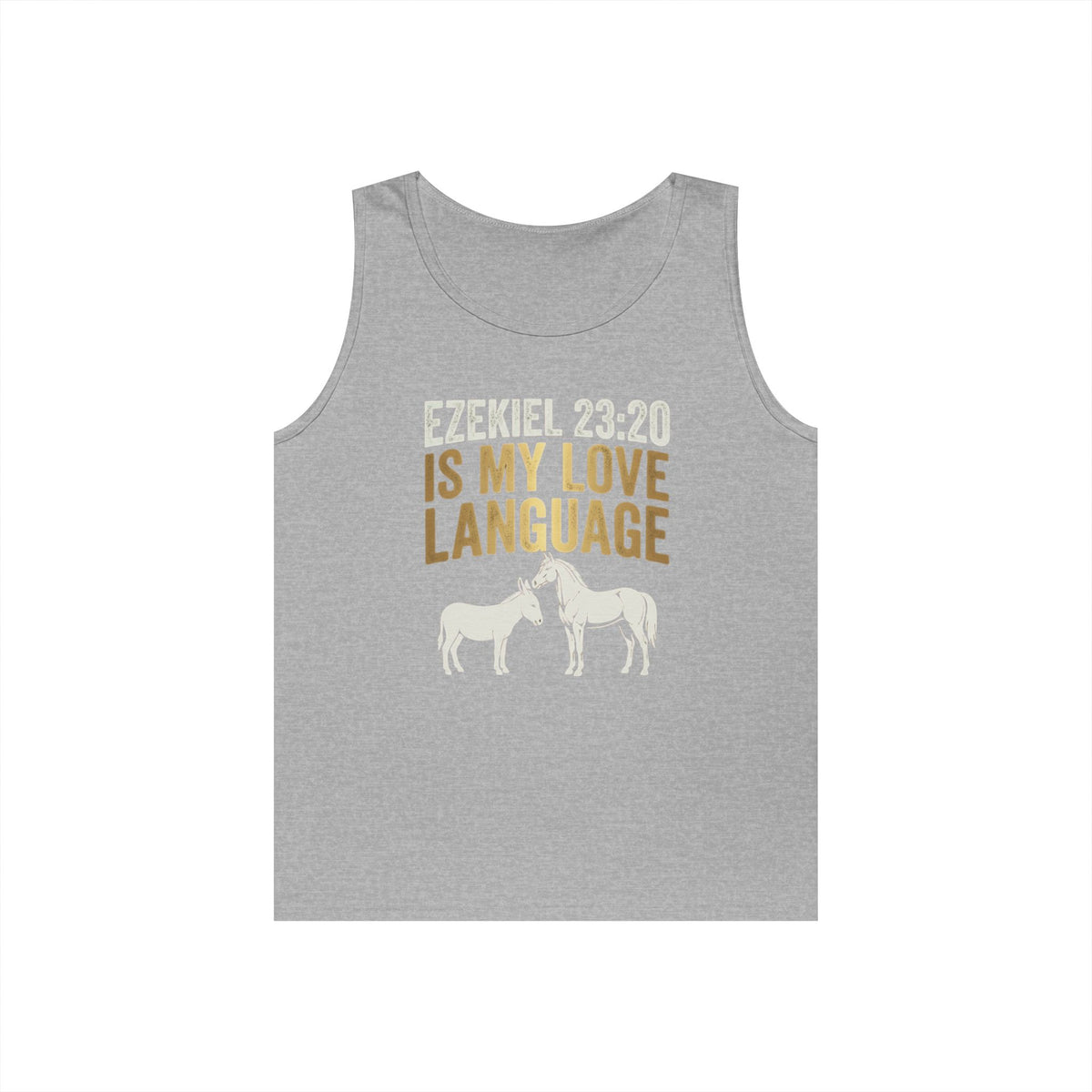 Color: Sport Grey | Good Book Series Ezekiel 23 20 Love Language Tank Top