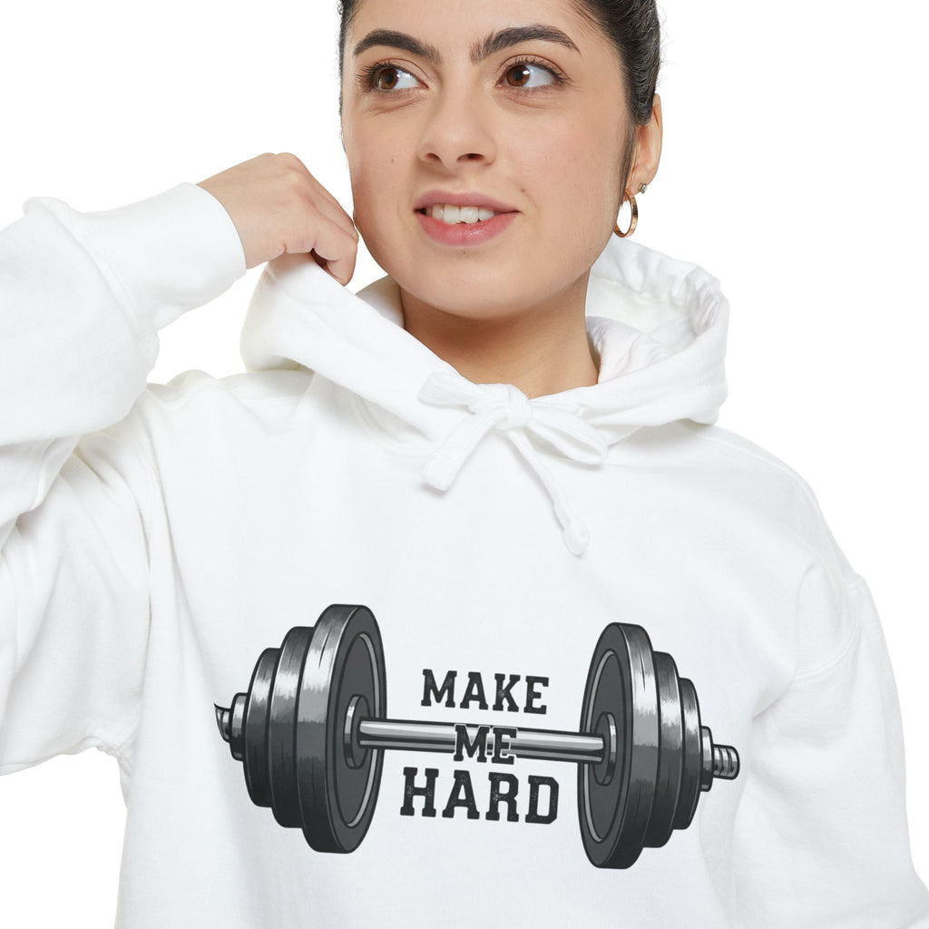 Make Me Hard - Morning Demands | Garment-Dyed Hoodie — AttitudeShirts