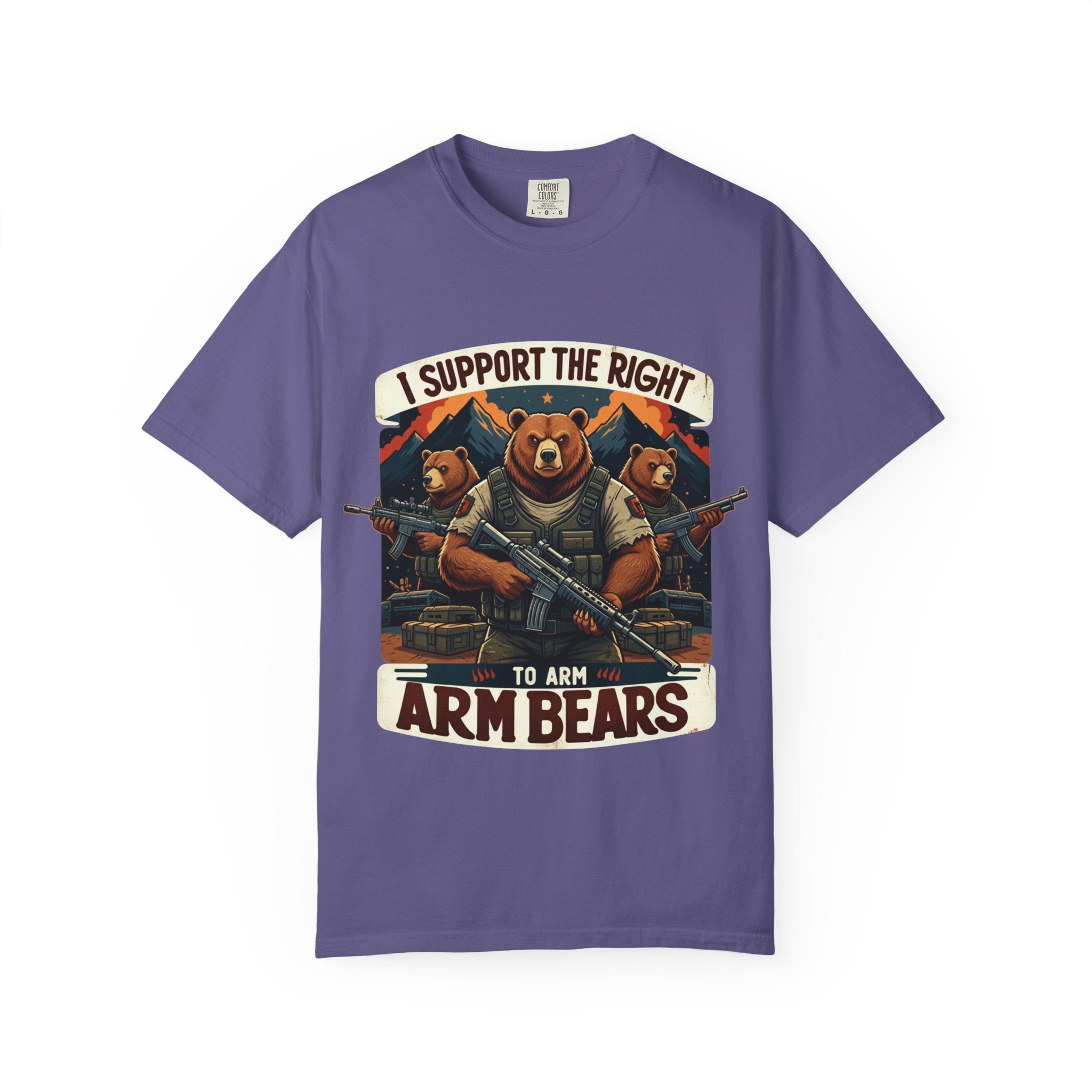 "The Right to Arm Bears (Mountain Division)" Unisex Garment-Dyed T-shirt