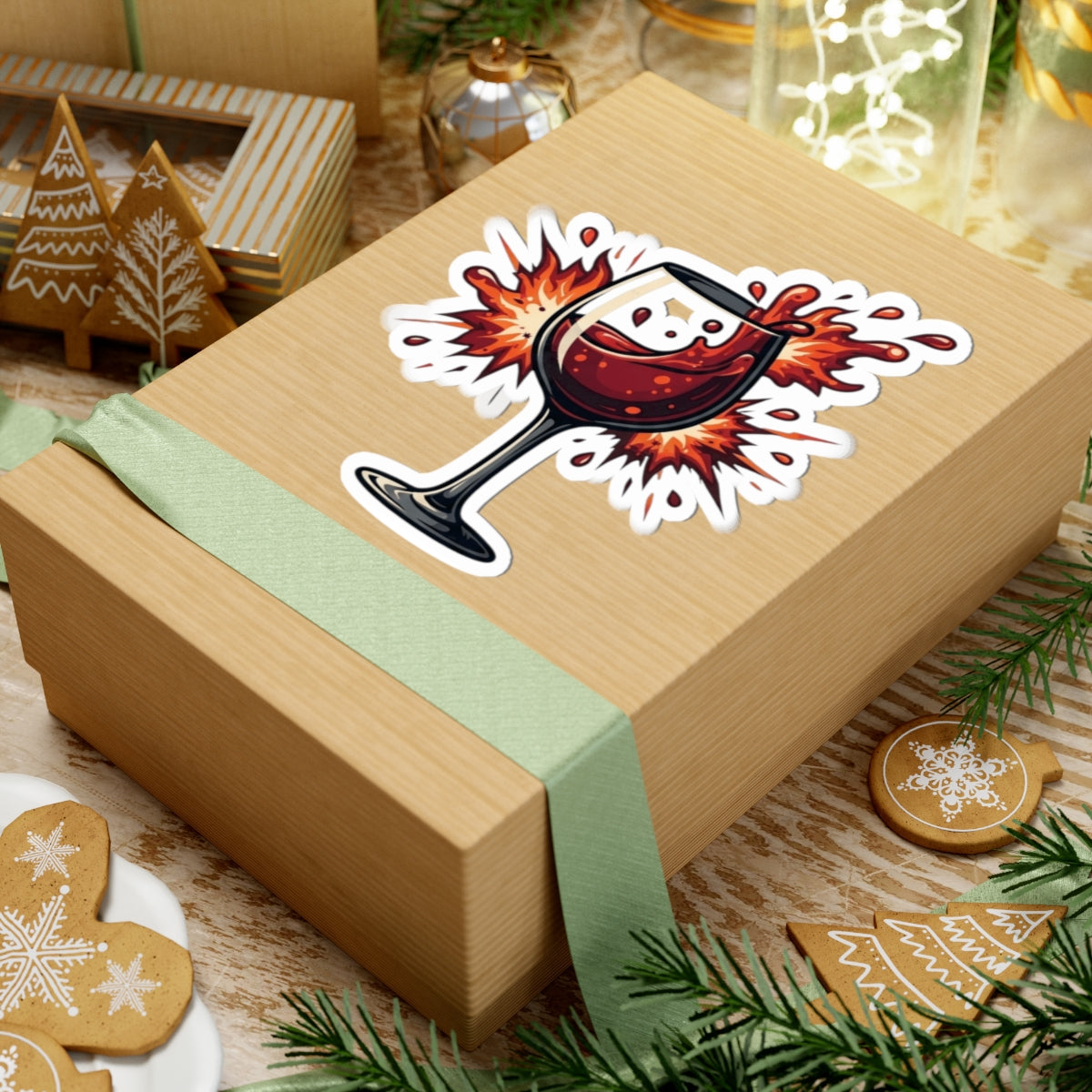 "Silent Night - Violent Wine Night" Sticker