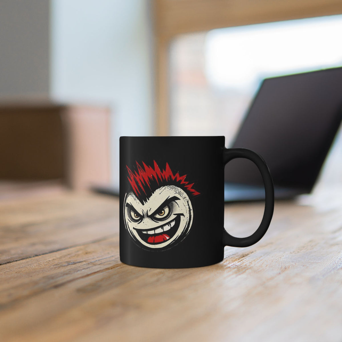 "Hazard" Black Ceramic Mug