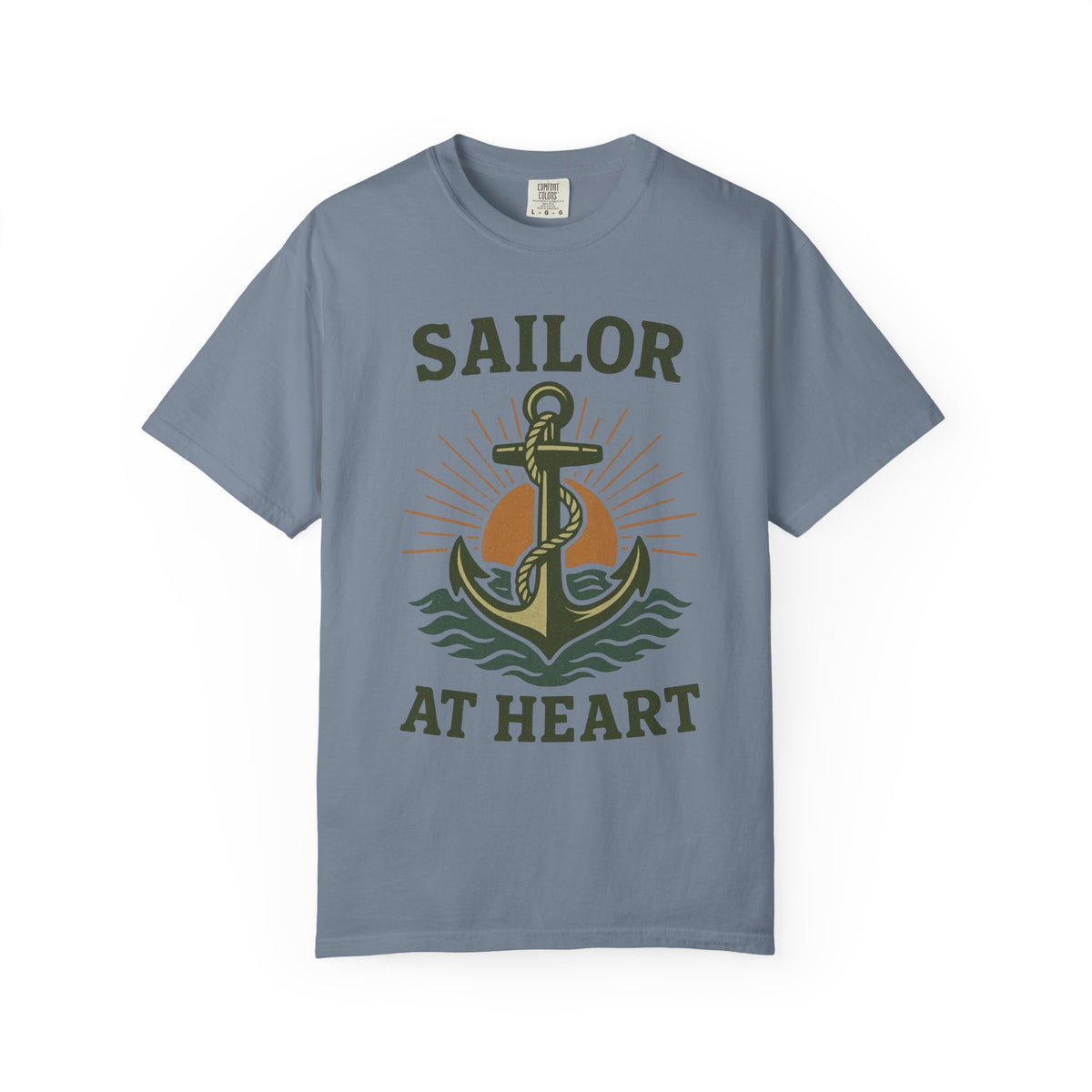Color: Blue Jean | Sailor at Heart Unisex Garment-Dyed T-shirt