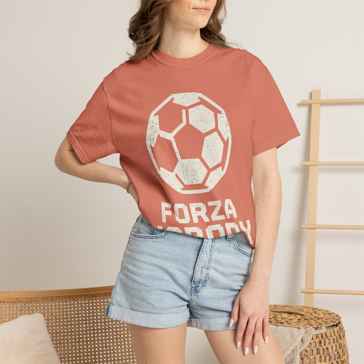 Color: Terracotta | Forza Nobody Unisex Garment-Dyed Tee