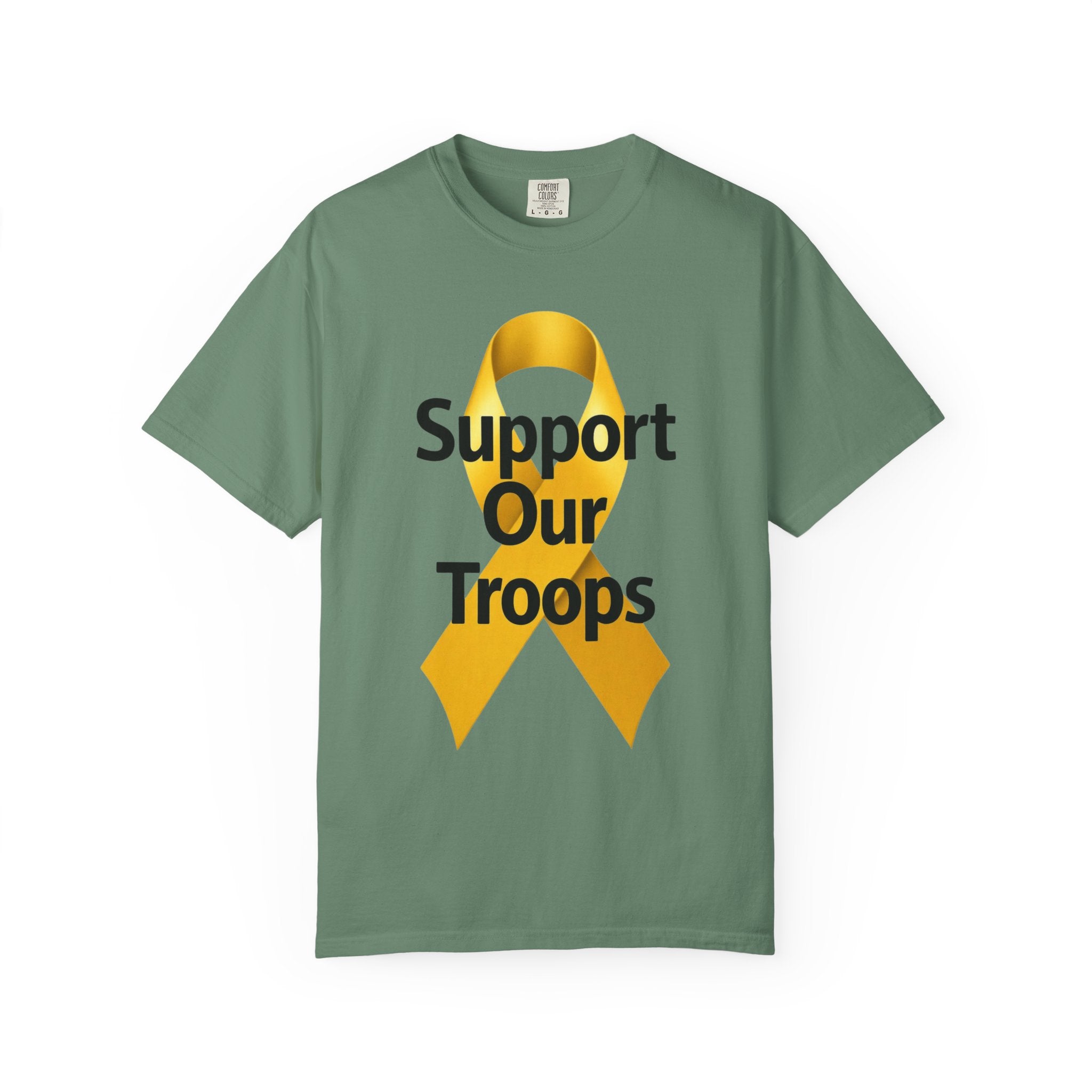 "Support Our Troops" Unisex Garment-Dyed T-shirt