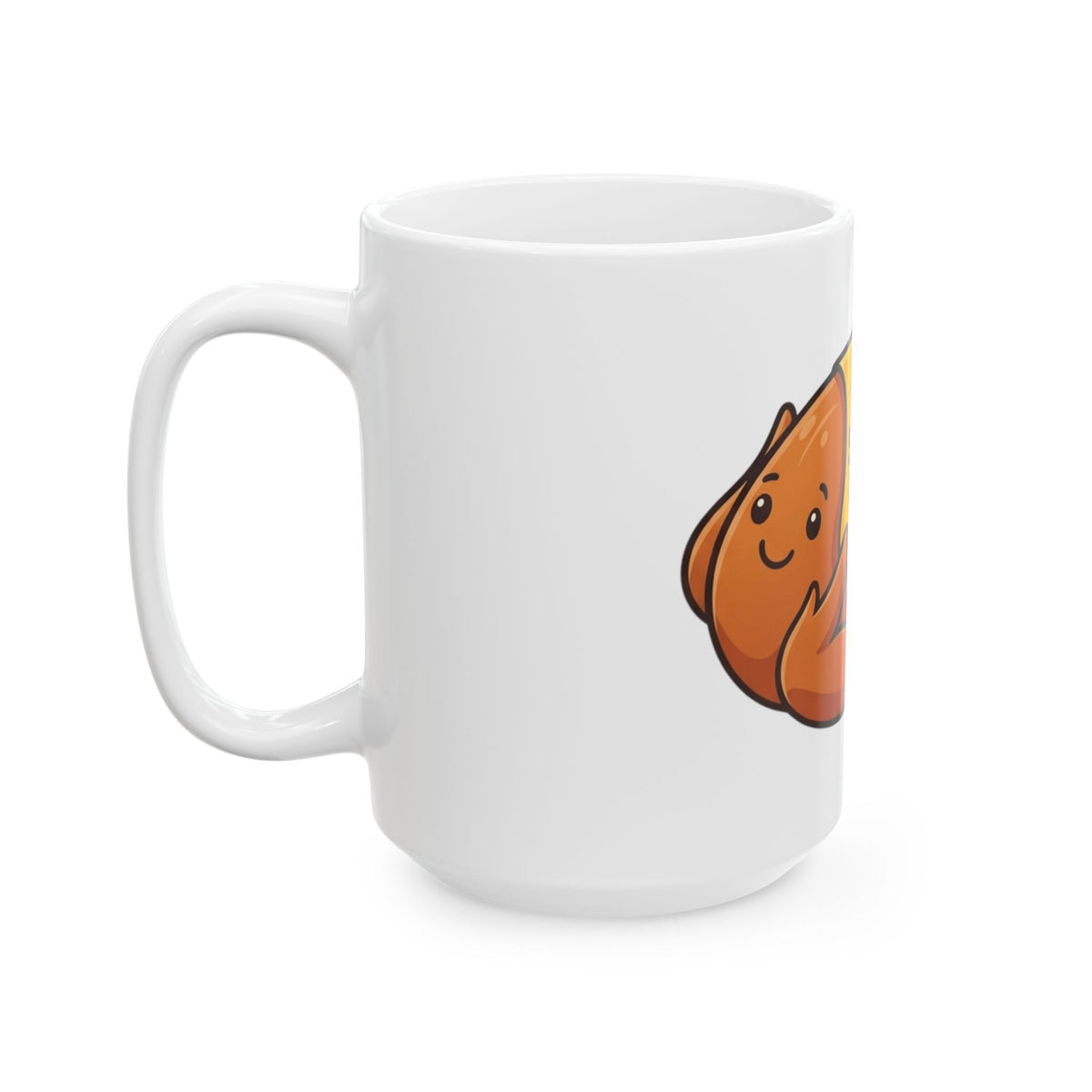"Emotional Support Turkey" White Ceramic Mug — Graphic