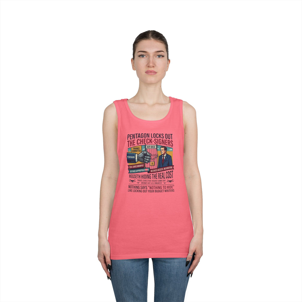 "Pentagon Locks Out The Check Signers" Tank Top