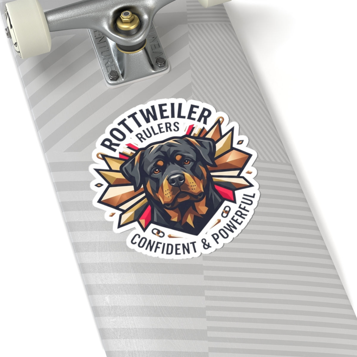 "Rottweiler Rulers Confident Powerful" Sticker — Main