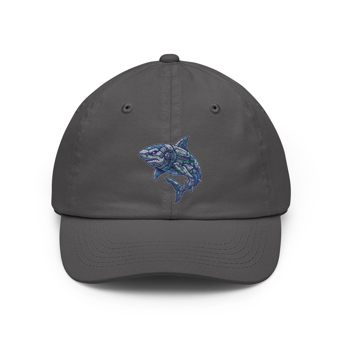 Color: Charcoal | Cyber Shark Dad Hat