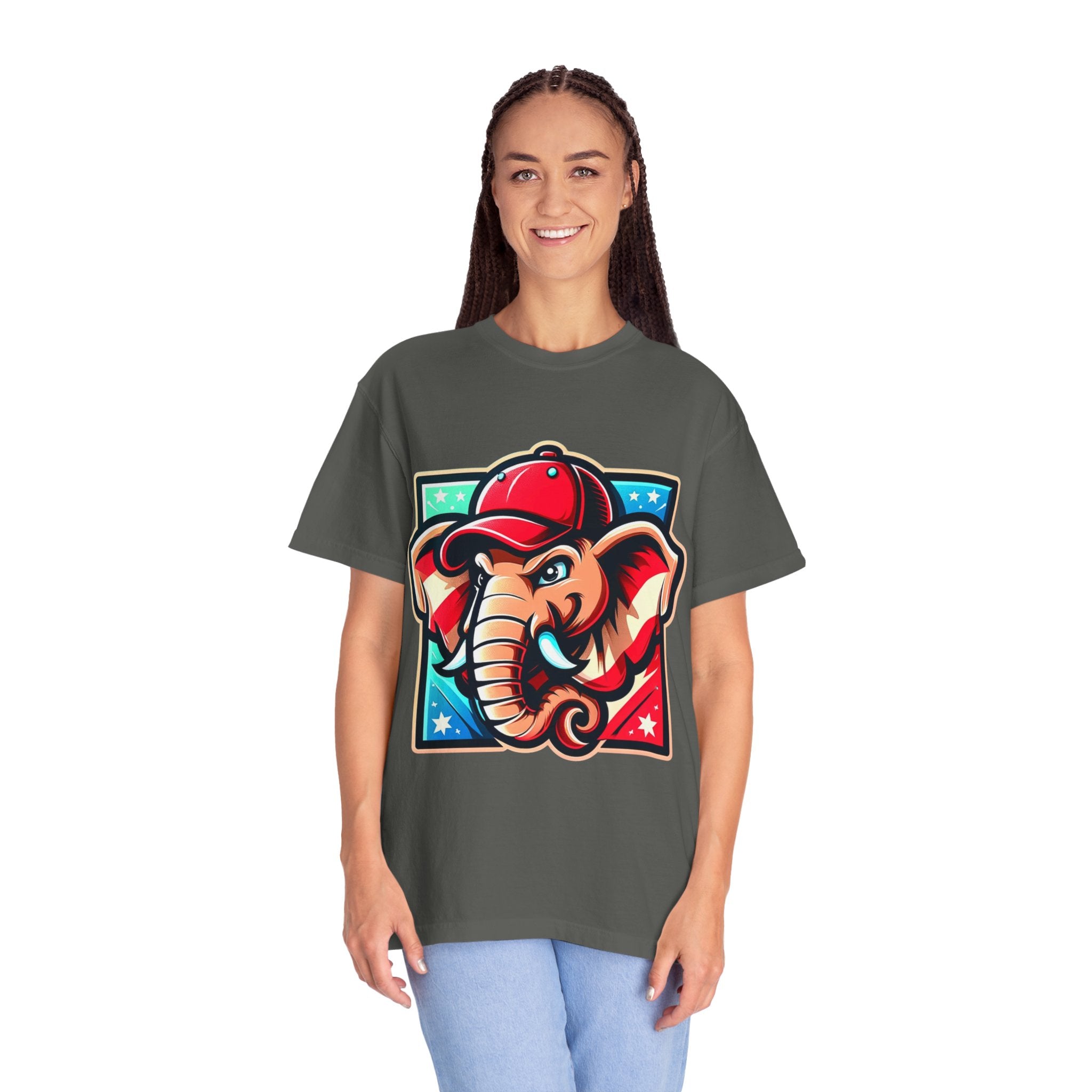 "The Patriot Elephant" Unisex Garment-Dyed T-shirt
