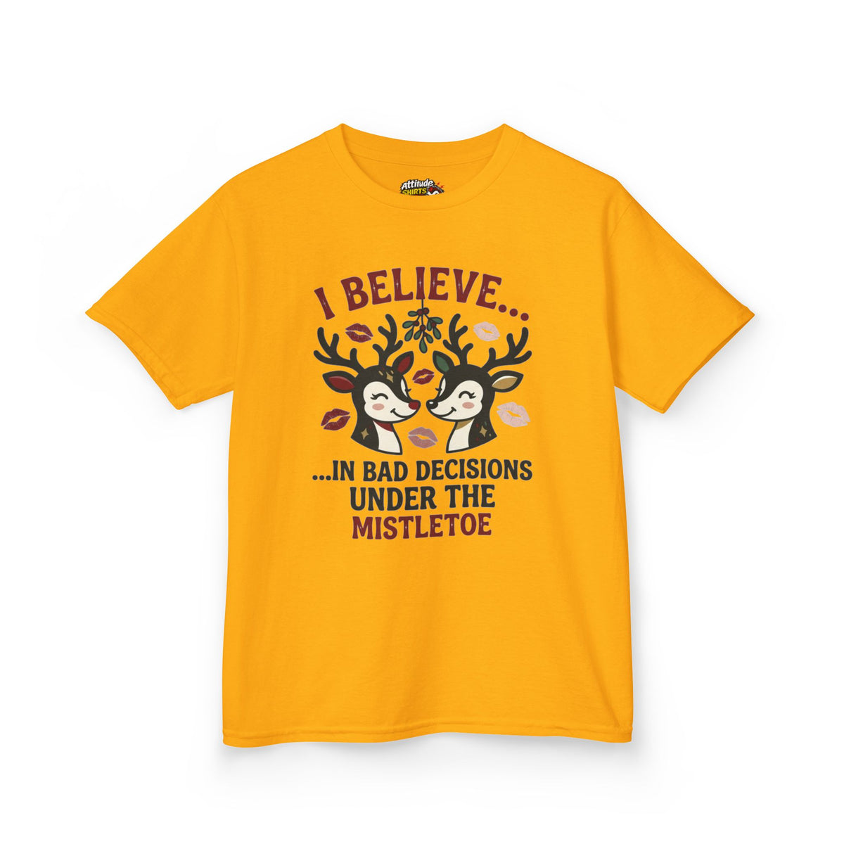 "Bad Decisions Under the Mistletoe" Kids Tee