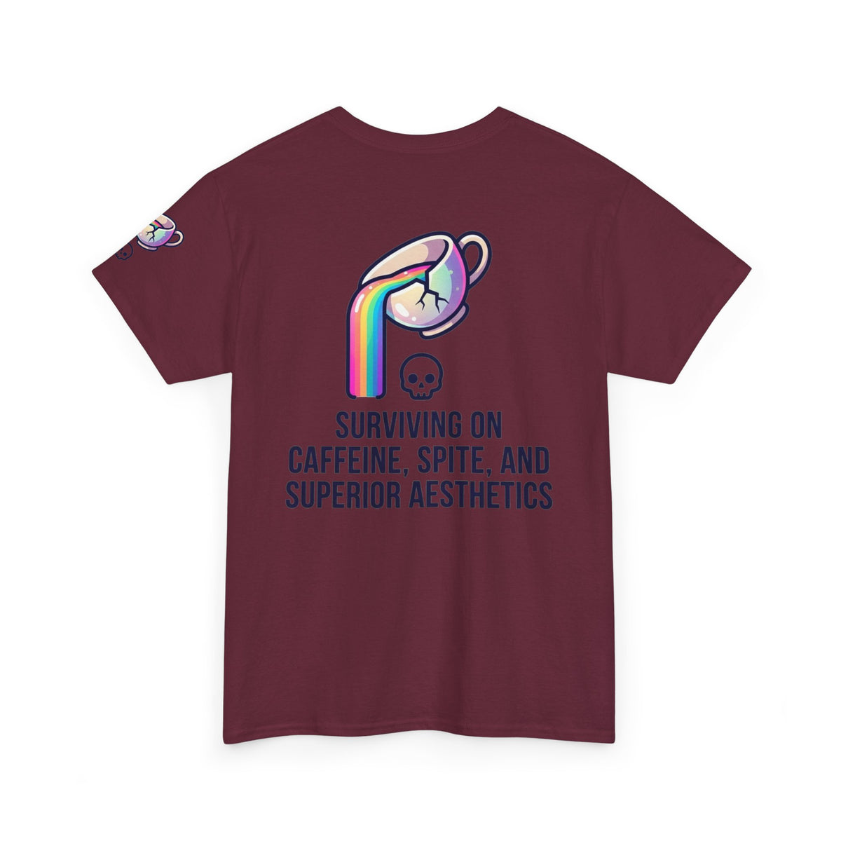 "Surviving on Caffeine Spite and Superior Aesthetics" Premium Graphic Tee