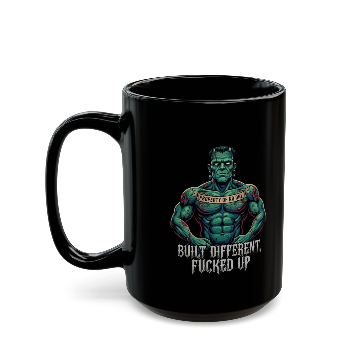 "Built Different" Black Ceramic Mug