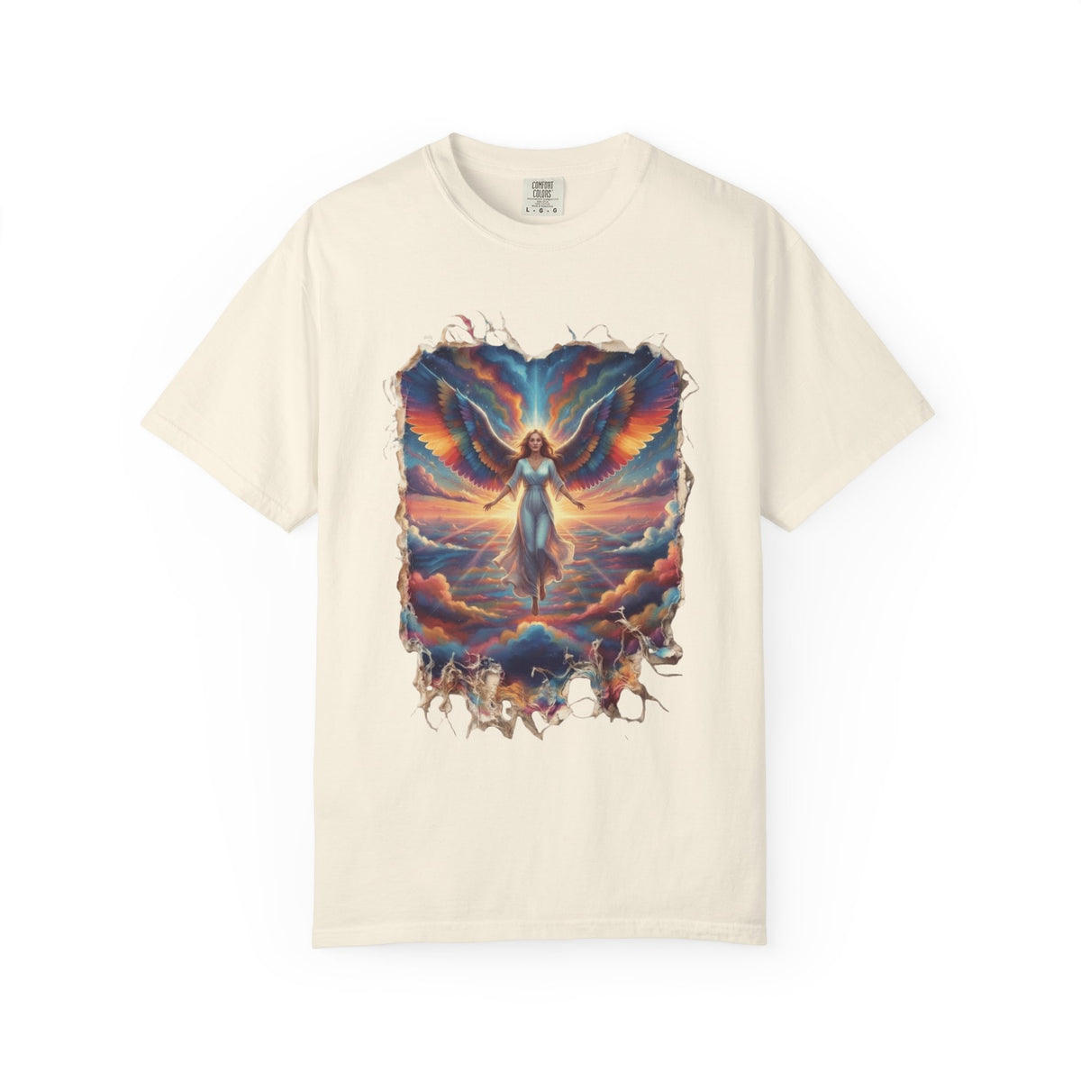 "Rainbow Angel" Unisex Garment-Dyed Tee
