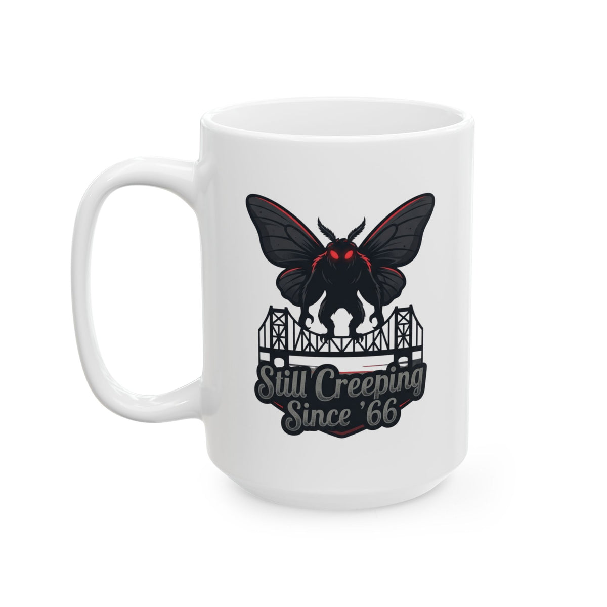 "Mothman (West Virginia, USA)" White Ceramic Mug