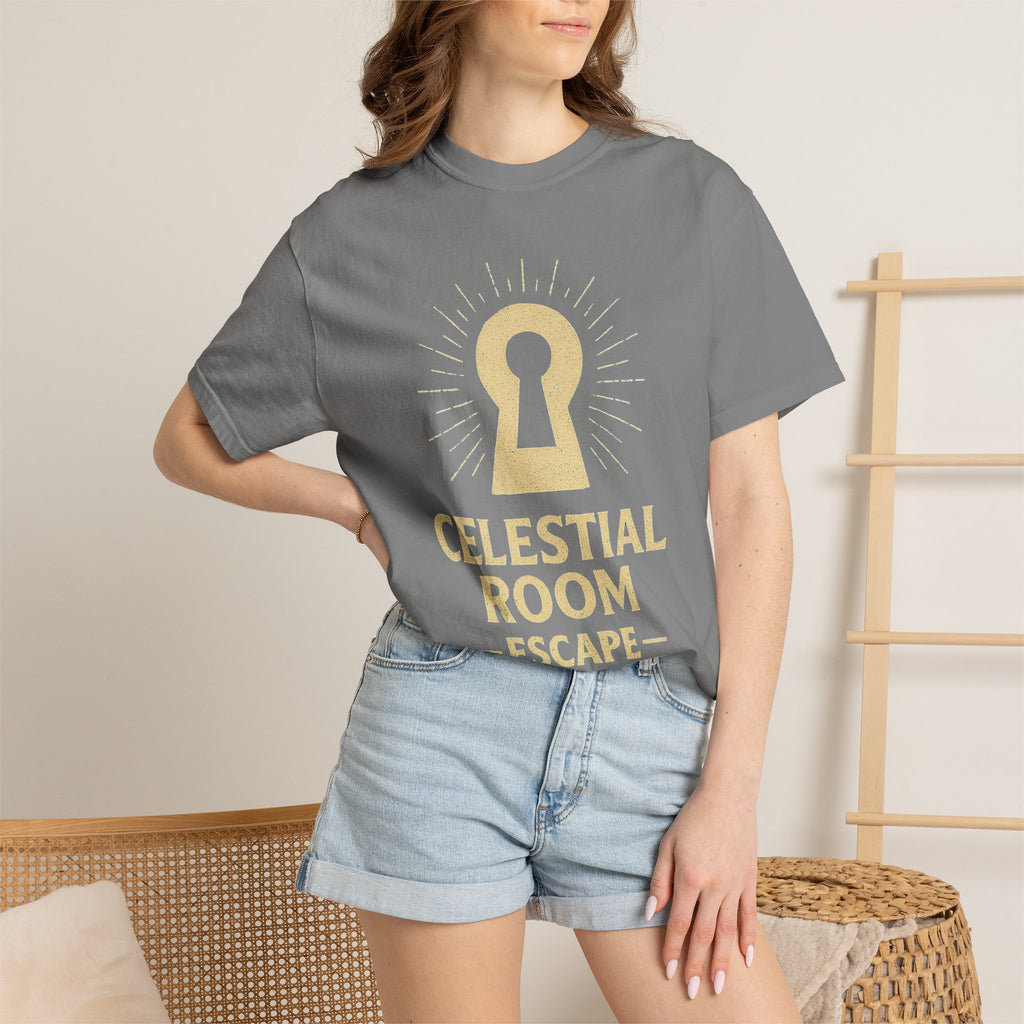 "Celestial Room Escape Artist" Unisex Garment-Dyed T-shirt