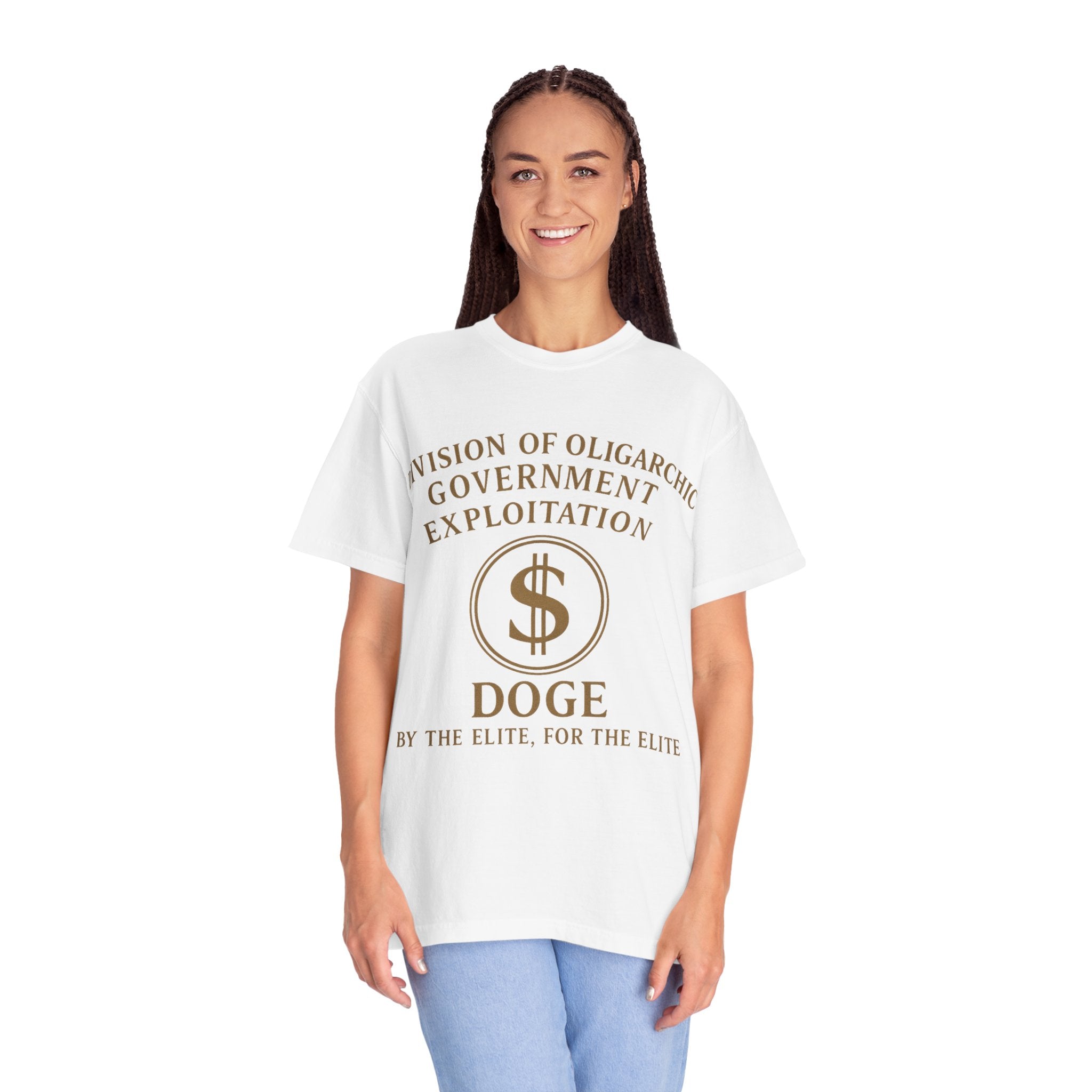 "DOGE—By the Elite, For the Elite" Unisex Garment-Dyed T-shirt