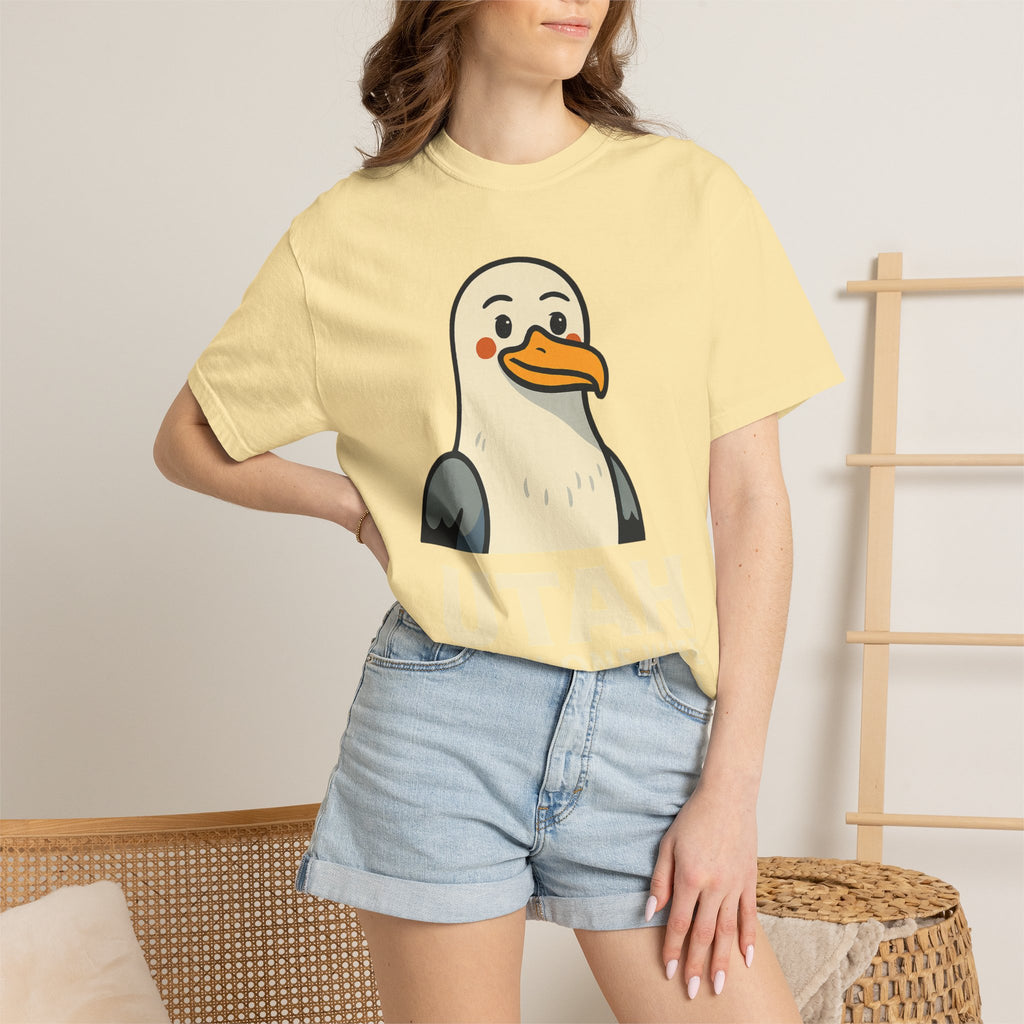 "Utah Seagull - When One Wife Isn't Enough" Unisex Garment-Dyed T-shirt