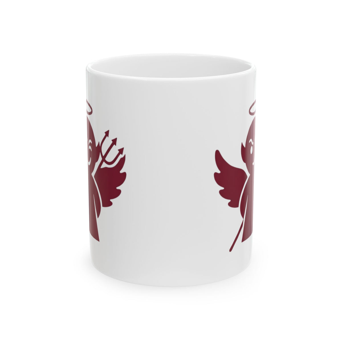 "On The Naughty List" White Ceramic Mug — Graphic