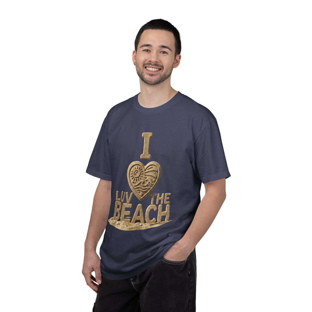 "I Luv The Beach" Unisex Garment-Dyed Tee