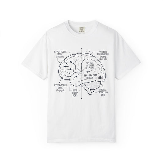 Color: White | Not Broken Unisex Garment-Dyed Tee